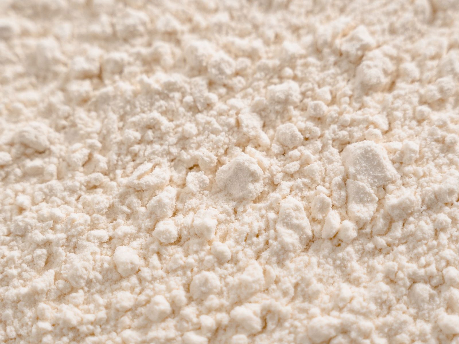 Macro view of fine calcite powder particles