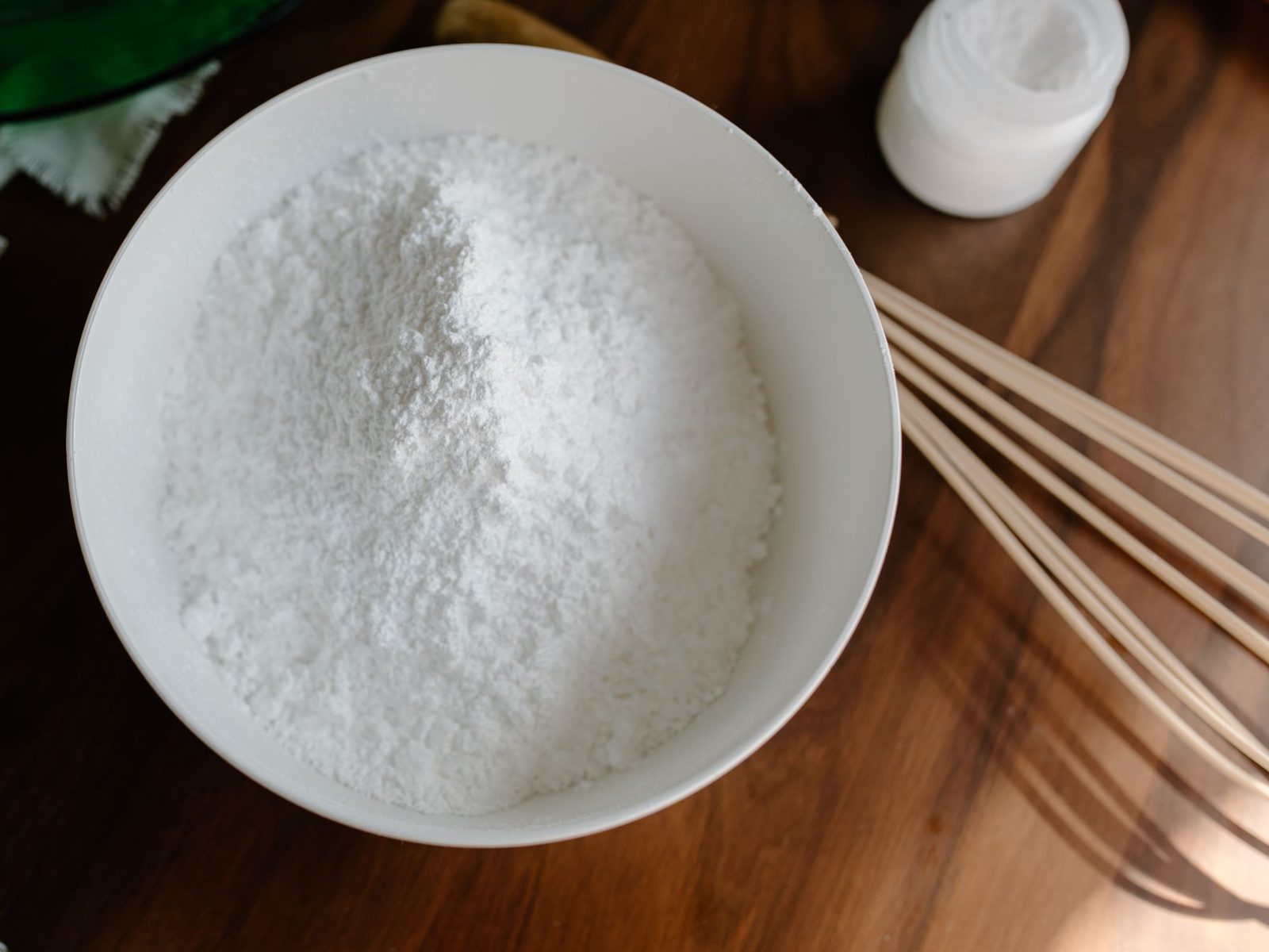 Bowl of finely ground dolomite powder